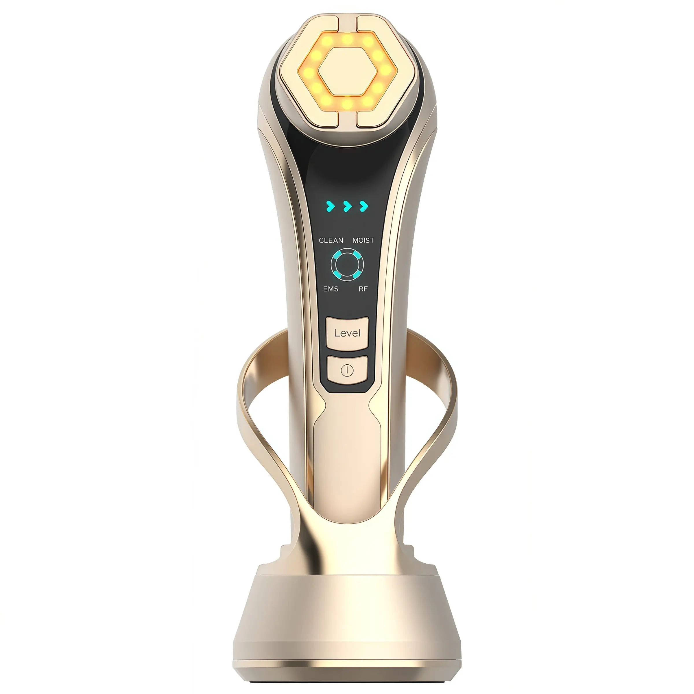 Home Use RF Radio Frequency Beauty Device, EMS Microcurrent Lifting Tightening, Ion Import Export, Color Light Facial Massage Instrument