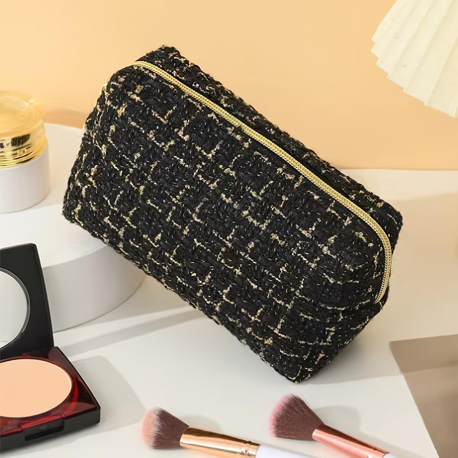 Rectangular Cosmetic Storage Bag with Compartments, Wash Bag, Polyester, Large Capacity, Portable Soft Bag