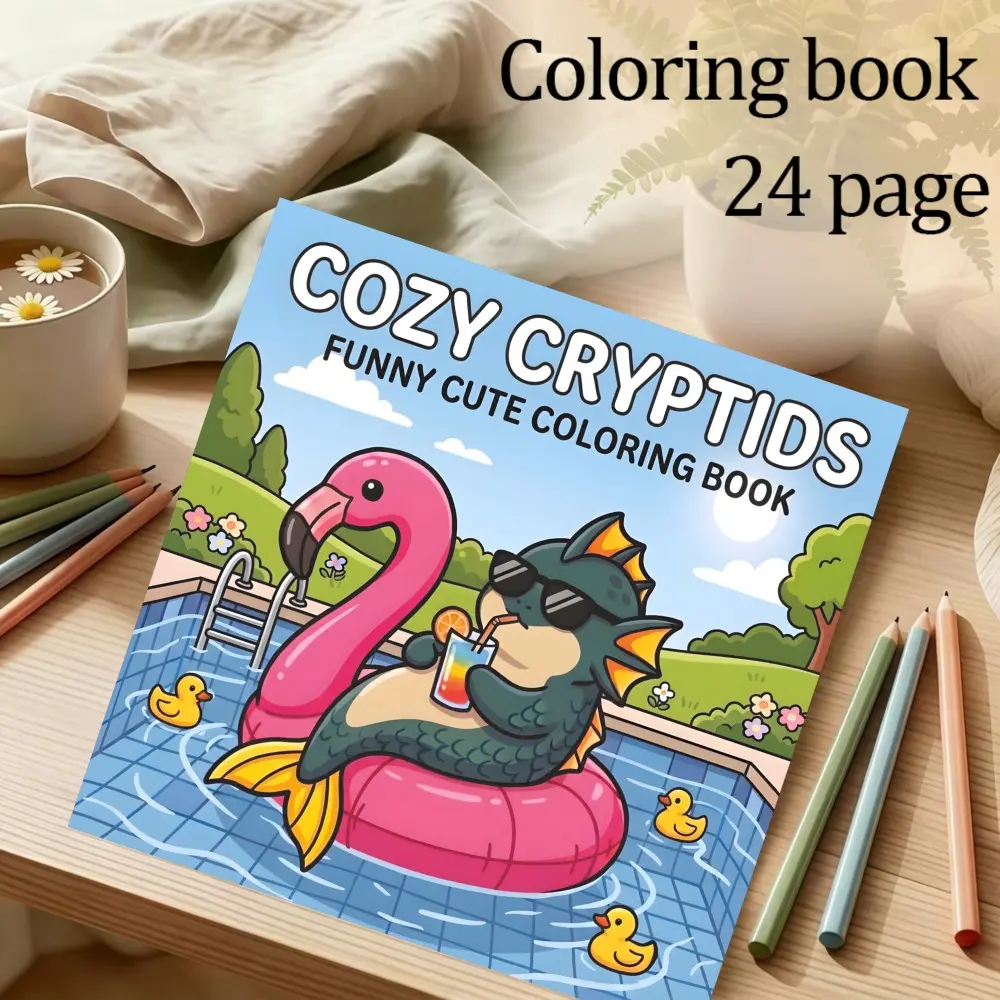 Mystery Creatures Coloring Book, 24 Stress-Relieving Designs, 7.9in X 7.9in, Thick Paper, Perfect Gift for Christmas, New Year, Parties