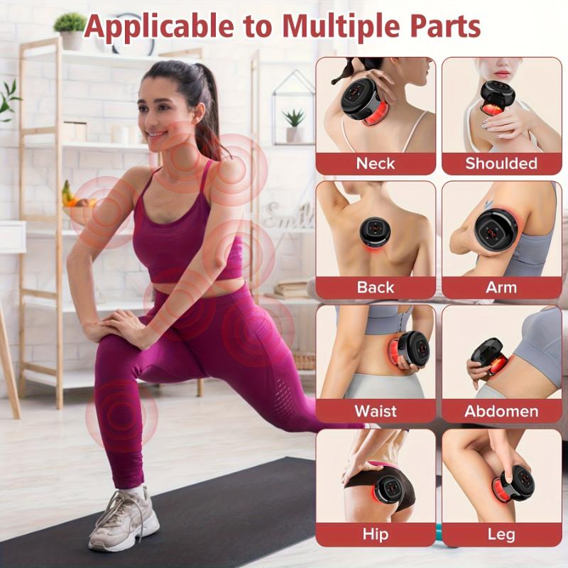 Upgraded Portable Remote Control Version USB Rechargeable Electric Cupping Massager | 3 cans replaceable | 12 Levels Heat & Suction | Deep Tissue Relax for Neck Shoulder Back An Ideal Gift for Valentine's Day, Mother's Day, Christmas, And O