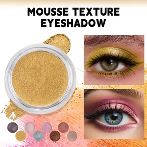 Mousse Texture Eyeshadow, Soft Matte Finish, Fine Glitter Flakes, Long-Lasting All Day, Makeup Product, Single Item Pack