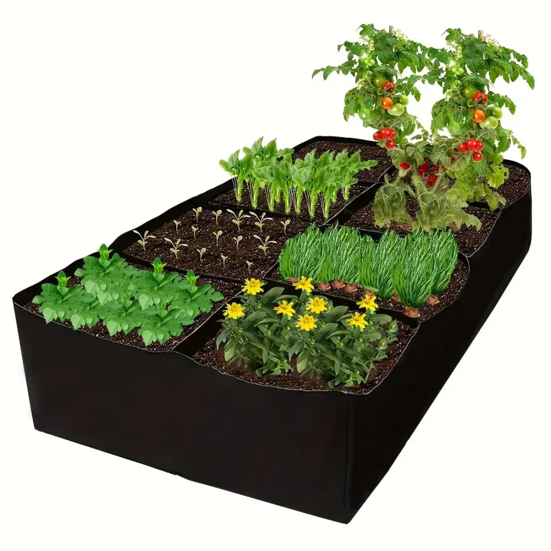 Fabric Elevated Garden Bed 4x2x1ft Garden Grow Bed Bag for Growing Herbs, Flowers & Vegetables, 55 Gallon (Approx. 140.6 L), Planting Bags, Raised Garden Beds, Raised Beds For Gardening