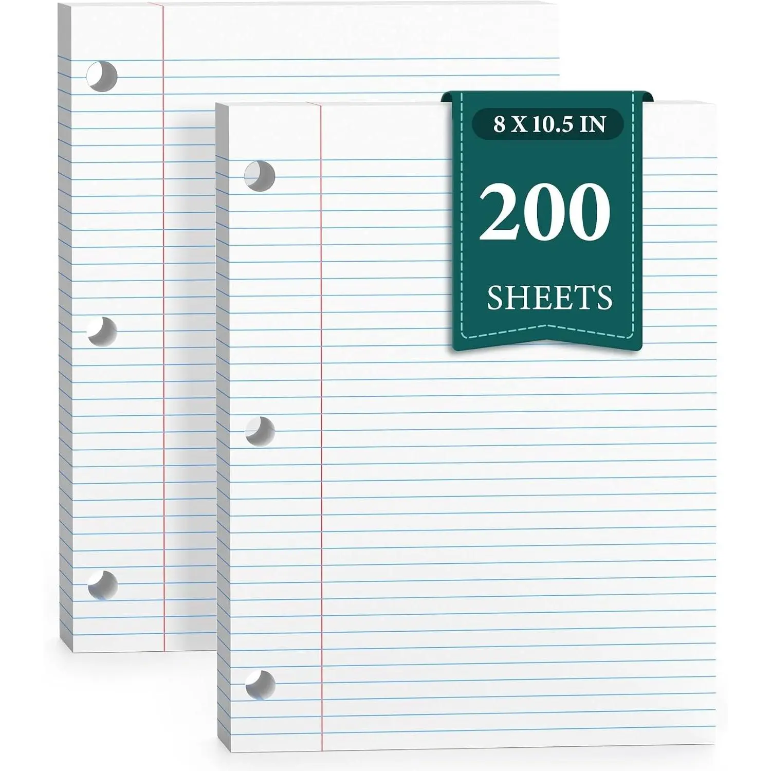 Loose Leaf Paper, 200 Sheets Notebook Paper, 8 x 10.5 College Ruled Paper, 3 Hole Punch Binder Paper, Lined Paper for 3 Ring Binders, College Ruled Paper, 8\" x 10.5\" Filler Paper"。Gift