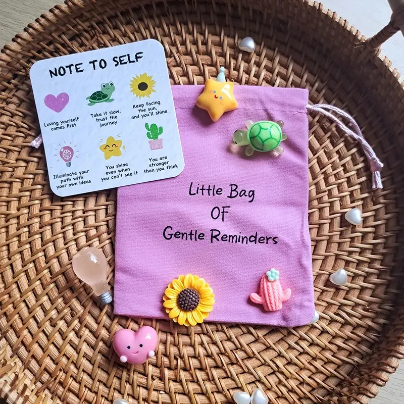 1set Little Bag of Gentle Reminders, Sentimental Gift, Comfort & Support Gift for Friend, Thinking of You Care Package, Encouragement Gift