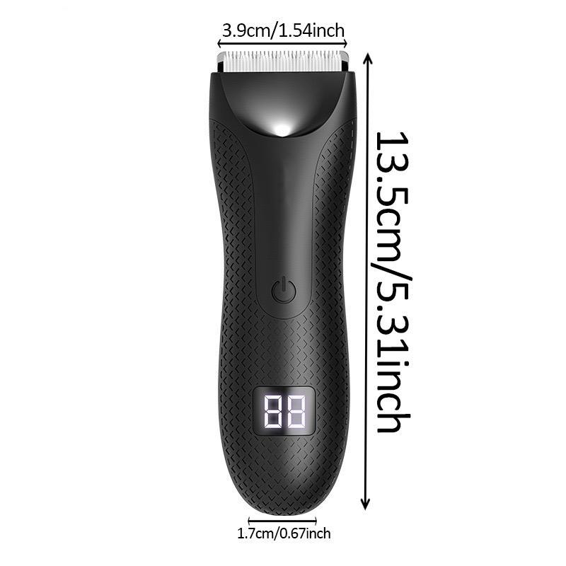 Electric Hair Trimmer, Comfort Rechargeable Hair Clipper, Body Trimmer Machine for Men Waterproof Hair Trimmer Shaving Tool, Body Hair Trimmer Barber Equipment, Electric Shaver Trimmer for Men, Digital Beard Trimmers, Hair Cutting Machines, Winter Gift