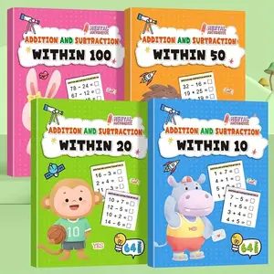Preschool Math Addition Subtraction Practice Book, Covers Calculations Up to 10/20/50/100, Kindergarten Math Starter Workbook