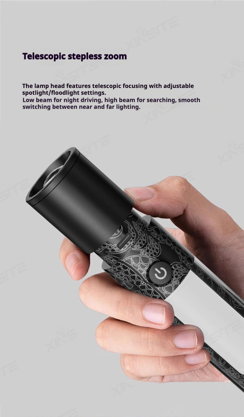 fast  shipping  items LED Bright Lanterns Multifunctional Outdoor Flashlight, Car Emergency Window Breaker and Cutter, 15 Lighting Modes, Side Magnet, Rechargeable Retractable Flashlight for ,Camping, Emergency and Halloween Gift light pocket biking bicyc