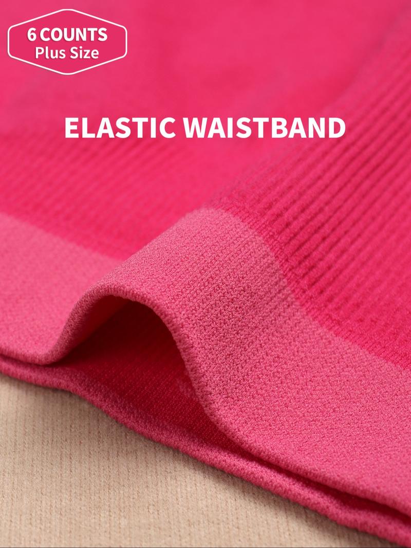 【Plus Size】 Solid Color Boyshorts, Soft Comfy Breathable Panty for Daily Wear, Women's Underwear for All Seasons