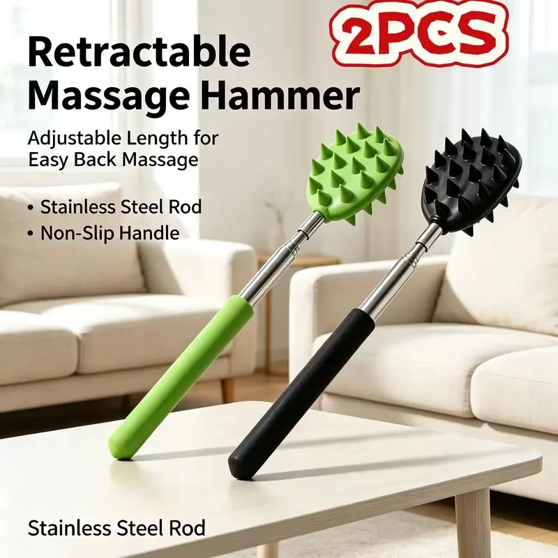 2pcs Cactus Scratch Tool, Ergonomic Handle, Battery-Free Portable Back Scratcher, Durable Travel Essential, Outdoor Lover Must-Have, Body Tools