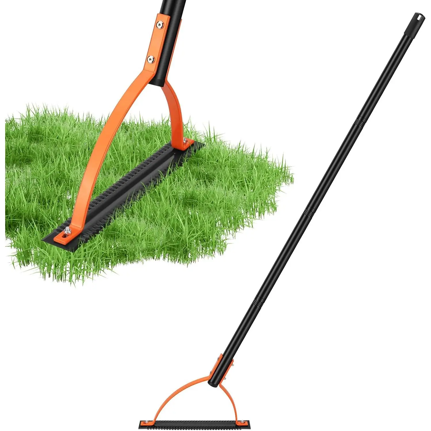 60 INCH Weed Grass  with Double-Edged Serrated  Steel , Weed  Tool, Manual Weed Whacker, Grass Whip, Stand Up Heavy Duty Weeder Tool with Long Handle for Weeds Yard