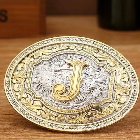 Western Cowboy 26 Letter Buckle for Men and Women, Smooth Buckle Fits 3.8mm Belt, Easy-To-Use Loop, All Seasons Street Style, Western Belts
