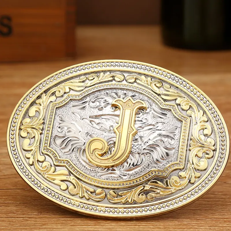 Western Cowboy 26 Letter Buckle for Men and Women, Smooth Buckle Fits 3.8mm Belt, Easy-To-Use Loop, All Seasons Street Style, Western Belts