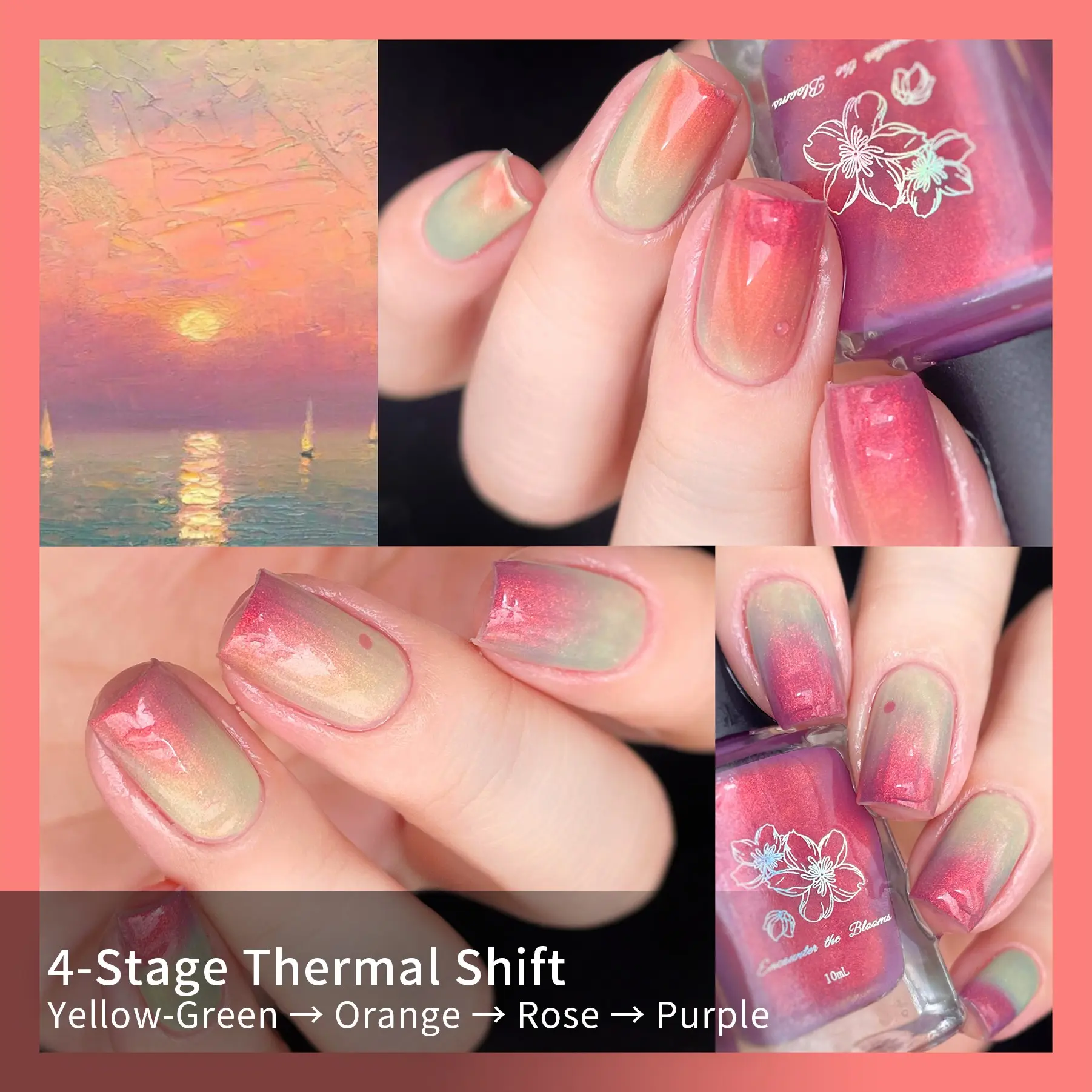 Etb Temperature-Responsive Nail Polish, Innovative Color-Changing Formula, Perfect for Trendy Manicures, Easy Application & Long-Lasting Finish