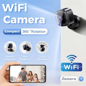 Peace of Mind in a Matchbox – Smart Security Cam for Pets, Packages, Babies, Wifi Indoor Camera. Easy Magnetic Mount. | Wireless Home Security | Indoor Camera