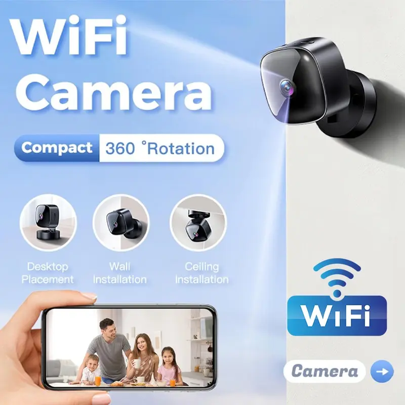 Peace of Mind in a Matchbox – Smart Security Cam for Pets, Packages, Babies, Wifi Indoor Camera. Easy Magnetic Mount. | Wireless Home Security | Indoor Camera Wireless Cameras