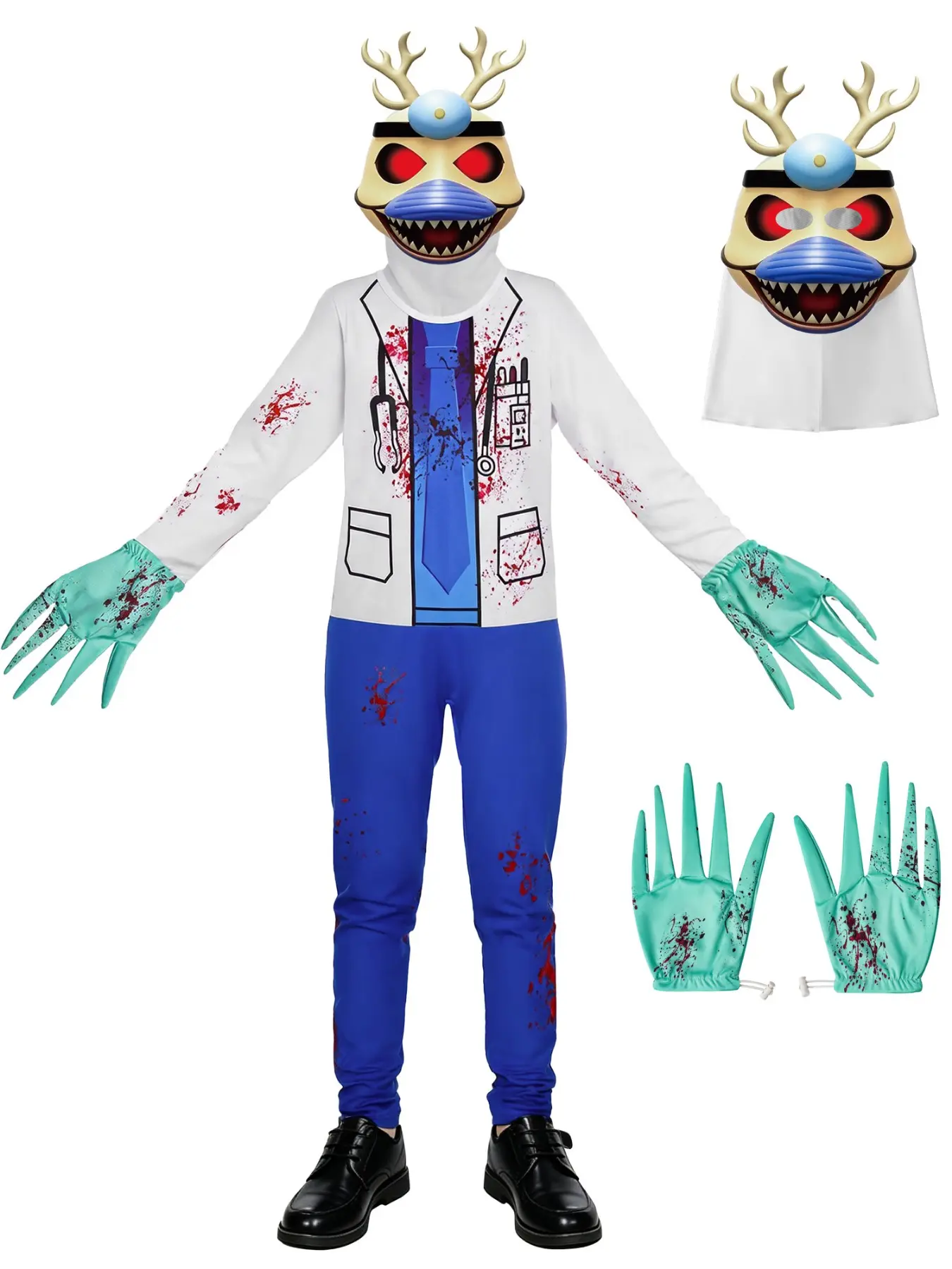 Animal Hospital Dr. Harlow Costume Set, Cute Player, Game Character Dress-Up, Jumpsuit + Mask + Gloves, Horror Role-Playing Gear
