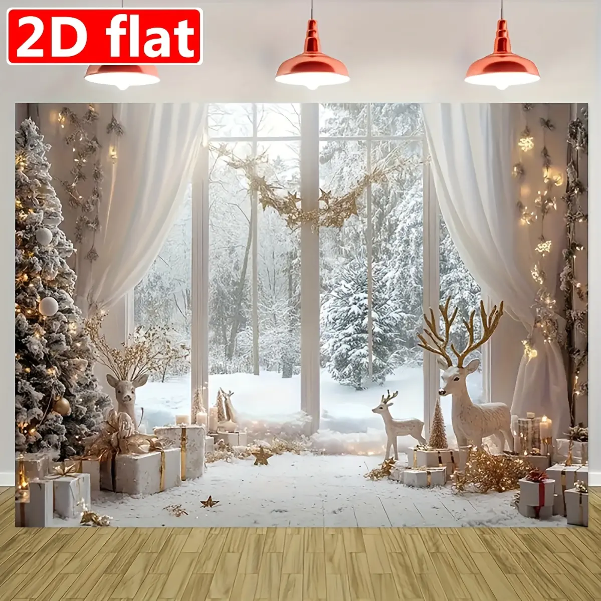 Classic Plaid Christmas Background Banner, Red Checkered Holiday Party Decor Tapestry, Festive Scene Wall Hanging, Event Photo Booth Prop