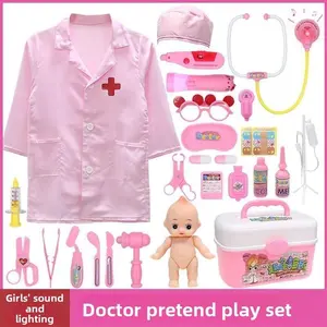 Doctor Kit for Kids Girls,  Kids Doctor Kit for Toddlers 3-5 with Medical Storage Bag & Real Stethoscope, Pretend Play Set for Boys Girls Fun Role Playing Game