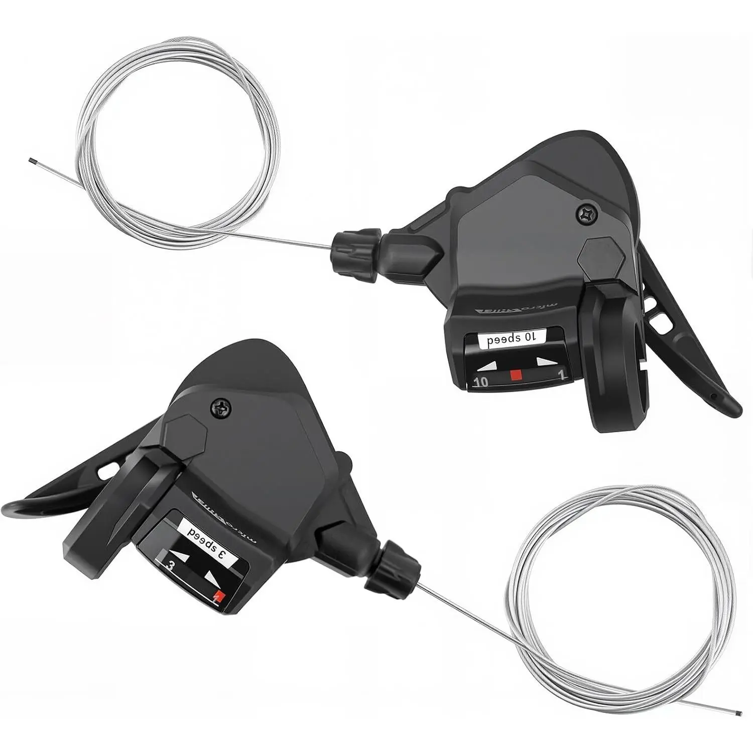 3x8/9/10 Speed Left and Right Thumb Gear Shifter for Mountain Bike Road Bike MTB BMX Fixie Gear Cycling (3x10 Speed)