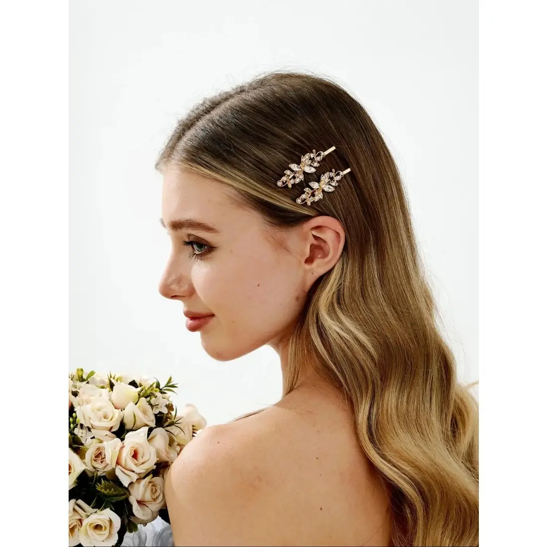 2pcs Minimalist Rhinestone Hair Clips for Women, Elegant Crystal Bobby Pins Hair Accessories Set, Trendy Sparkling Hair Barrettes with Simple Chic Design, Wedding Hair Decor, Party Hairstyle Accessories, Fashion Gift for Girls Daily Wear
