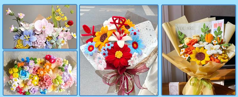 200 Pcs Pipe Cleaners, Creative Chenille Stems Pipe Cleaners Craft, Fuzzy Pipe Cleaners Bulk  Crafts, DIY Pipe Cleaner  Home Arts and Crafts Decorations Supplies for