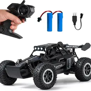 Remote Control Car RC 1:16 All-Terrain Monster Truck LED Headlights, Outdoor 2wd Off-Road Remote Control Toy, 20 Km/h Speed, Suitable for Boys 6-12