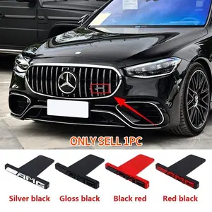 Amg Car Grille Emblem, Durable High-Quality Decoration Accessory, Sporty Style Car Modification Part for A-Class C-Class E-Class G-Class, Car Stickers, Vehicle Decoration, Car Decorations, Car Accessories