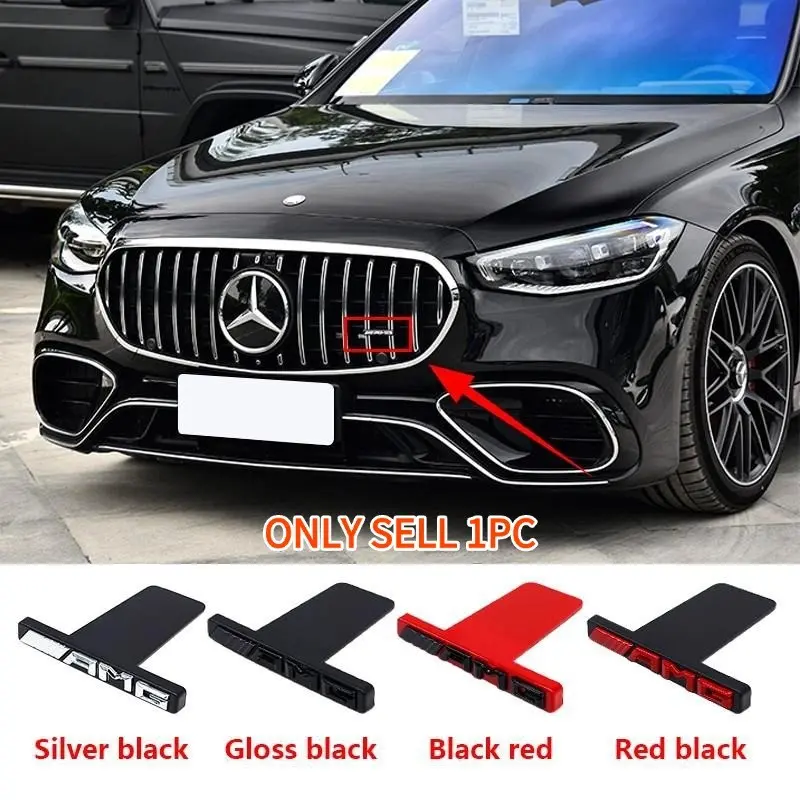 Amg Car Grille Emblem, Durable High-Quality Decoration Accessory, Sporty Style Car Modification Part for A-Class C-Class E-Class G-Class, Car Stickers, Vehicle Decoration, Car Decorations, Car Accessories
