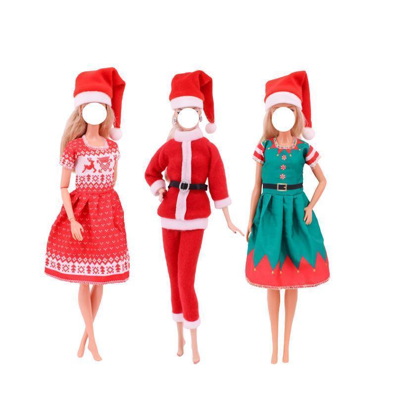 Christmas Day Costume Party Dress for 11.8Inch Girl Doll Accessories Fashion Clothes For KEN Doll Gift Dollhouse Toys Kid Toys