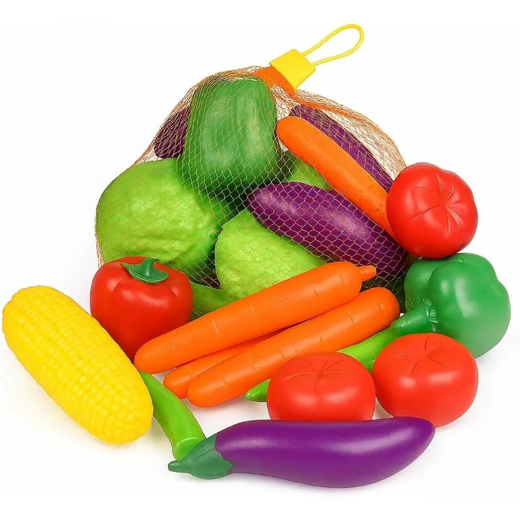 20 Pieces Play Vegetables Playset - Life-Sized Toy Food for Kids Kitchen, Healthy Farmer's Market Grocery Pretend Play Plastic Toy Set for Toddlersfidget toys