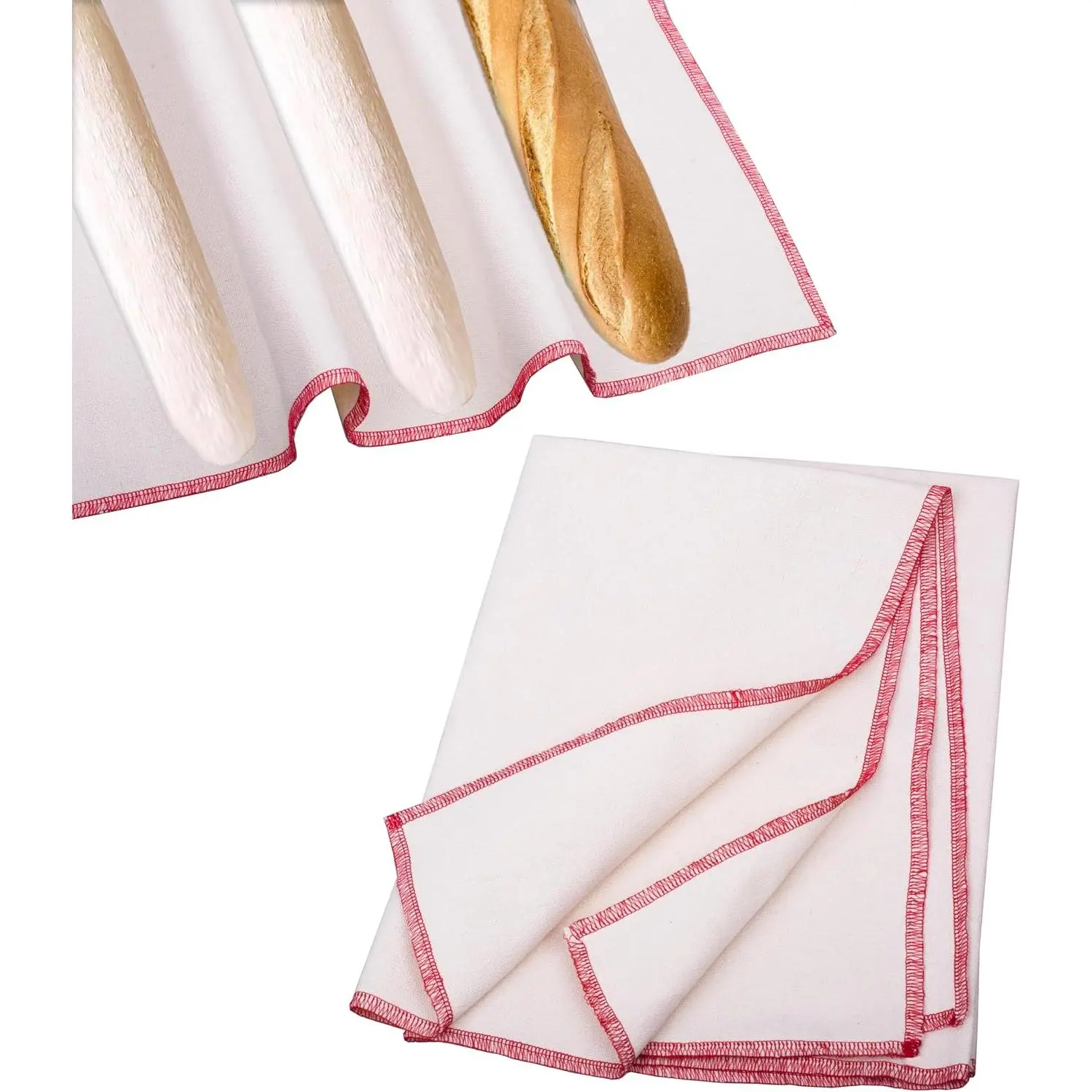 Thickened Linen Bakers Couche 23.6 * 25.5 Inch Professional Bread Dough Proofing Cloth for Bread Baking, Baguettes, Loaves, Ciabatta