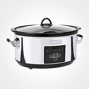 Crock-Pot 7 Quart Programmable Slow Cooker with Digital Timer, Food Warmer, Polished Platinum, Perfect for Everyday Meals and Entertaining Crock-Pot 7 Quart Programmable Slow Cooker with Digital Timer, Food Warmer, Polished Platinum, Perfect for Everyday Meals and Entertaining