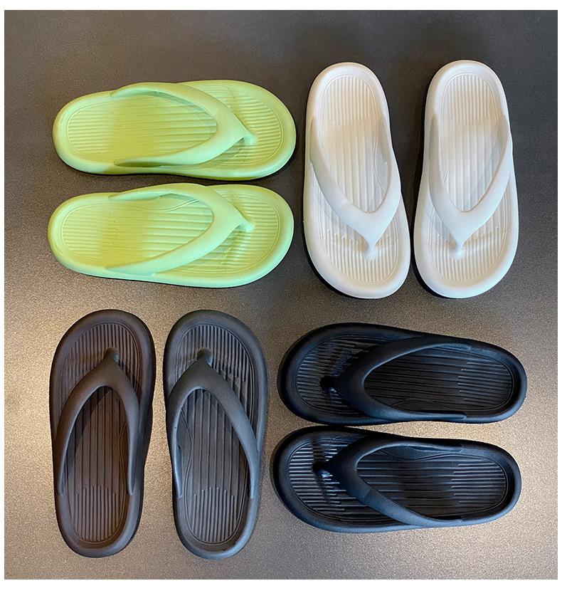 Summer Unisex Flip Flops Thick Sole Men Women Non Slip Beach Sandals Soft Bottom Couple Slippers Wear Resistant Footwear