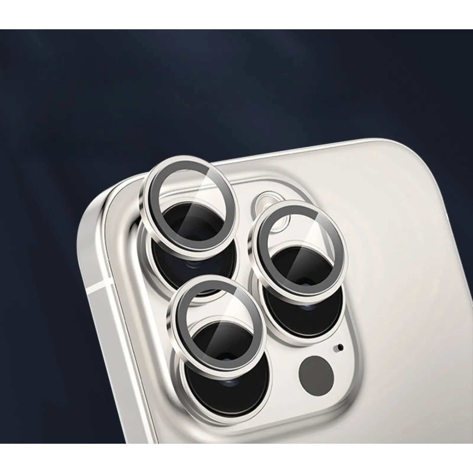 Anti-Scratch Camera Lens Protector for iPhone 17 Pro Max Tempered Glass Metal Ring Camera Cover Anti-Fingerprint Case Friendly for Daily Use