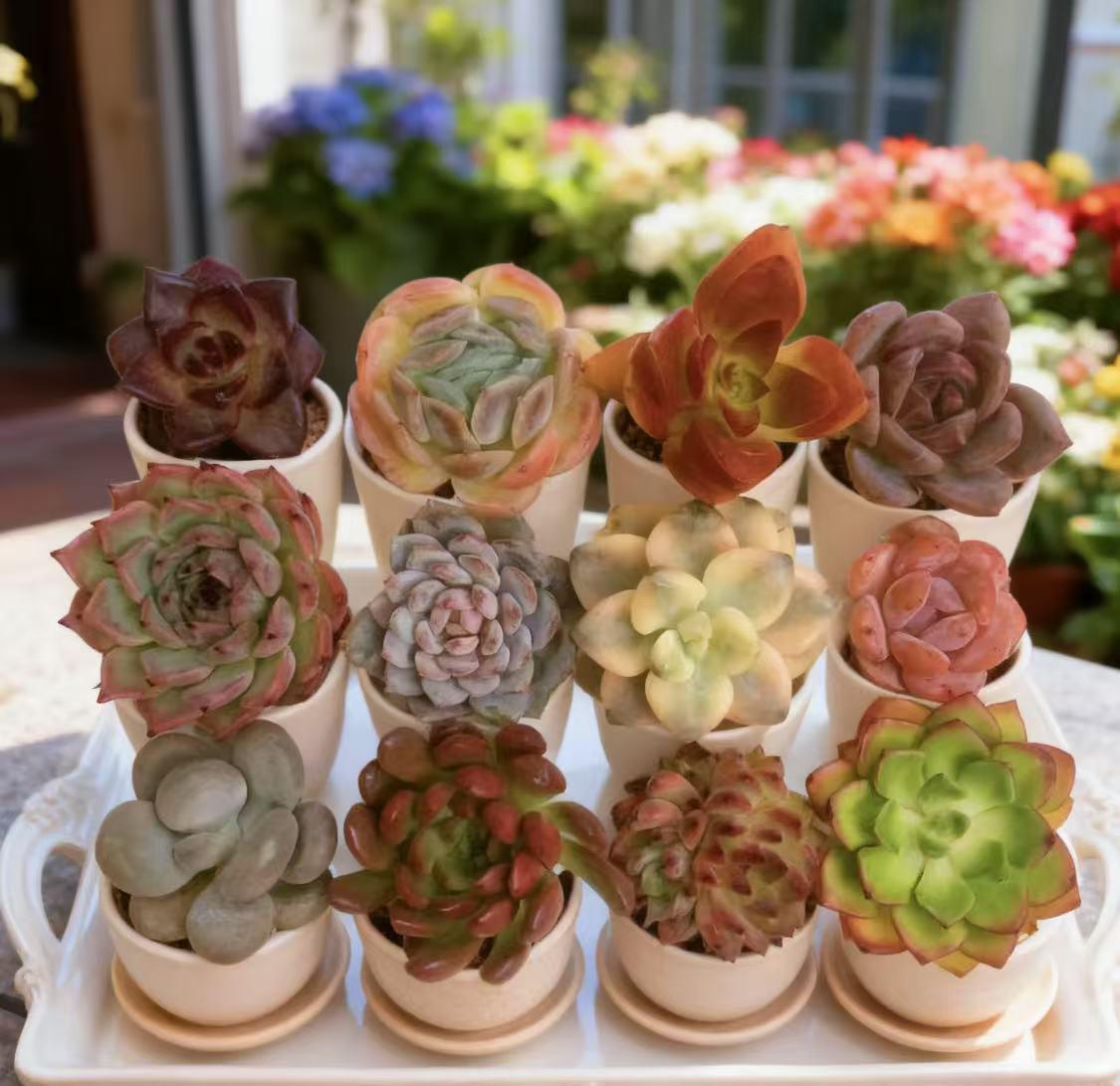 Mix & Match Succulents (12/15/24/30 Pcs) – Wide Variety, Easy Care & Perfect for Beginners. Ideal Desk Decor! Plant