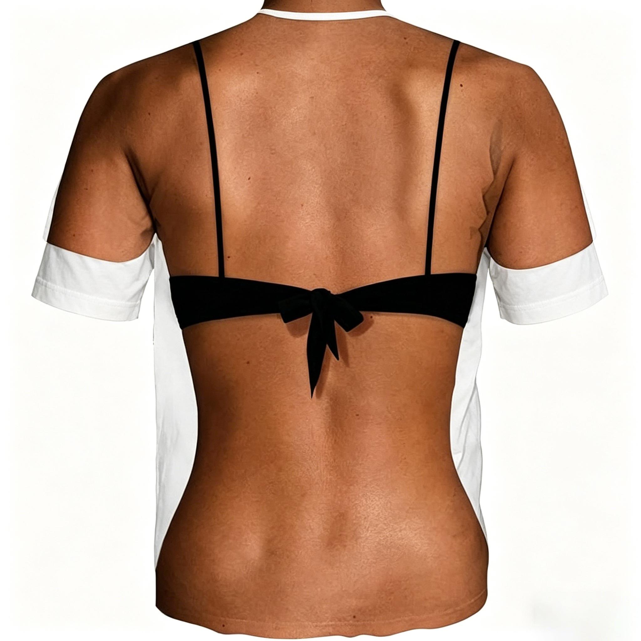 Unisex 3D Fake Abs Shredded Chest Printed Crew Neck Costume Tee, Ultra-Soft Stretchy Short Sleeve Sports Top, Multi-Size