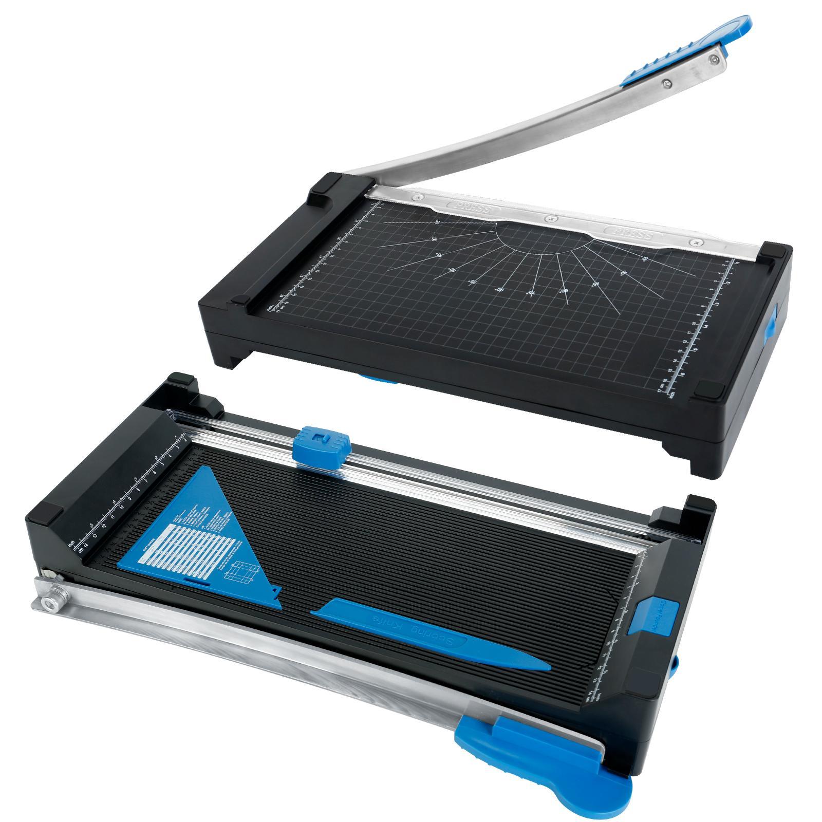 A4 Double-sided Cutting Plotter, 5 in 1 Multifunctional Cutting Machine with Straight/Wavy/Dotted Line Blade, Office Cutting Supplies for Teachers & Office Staff