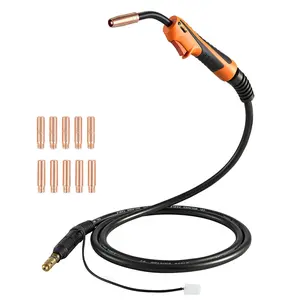 100 Amp MIG Welding Gun With 10 Ft Cable Replacement For Lincoln Magnum 100L K530-5 Includes 11 MIG Welding Contact Tips And Replacement Parts For Reliable Arc Welding In Industrial And Home Projects
