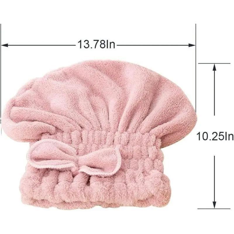 Microfiber Hair Towel 3 Pack Quick Dry Soft Turban Wrap for Shower Hair Care