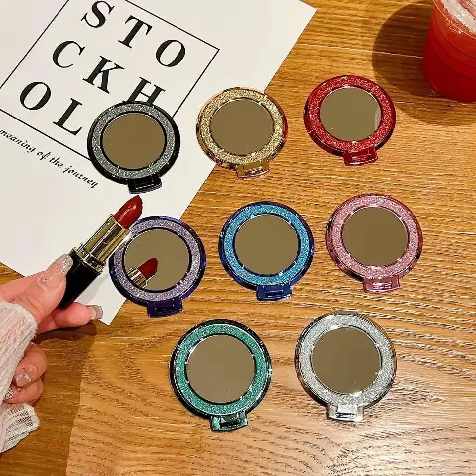 Luxury Mirror Glitter Finger Ring Phone Grip For iPhone 16 12 13 14 15 Pro Max Magnetic Bracket Stand Holder