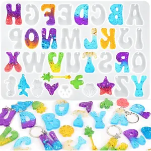 Alphabet  Mold, Reversed Letter   Molds with Holes, Alphabet Epoxy  Mold for DIY  Pendant  ( and Letter)