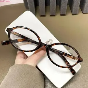 2 Pack Unisex Oval Anti Blue Light Glasses, Anti-Fatigue Eyewear With UV And Radiation Filter Clear Lenses, Comfortable Daily Accessory For Long Time Computer Working And Gaming Sessions