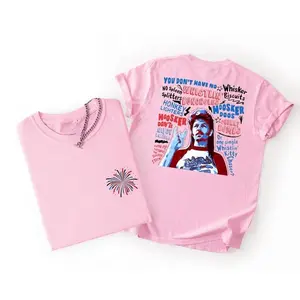 Men's Joe Dirt Merica 4th of July Patriotic Cotton Tshirt - Menswear, Short-Sleeve Fabric, Classic Relaxed Fit, Seamless Garment, USA Independence Day Fireworks Print, Casual Party Outfit, Summer Trend Top, Same Day Shipping