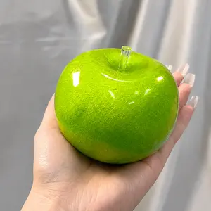 Chiboki Original Slushy Apple Squishy, Realistic Glossy Green Apple Decompression Toy, Soft Stretchy Sensory Squeeze Fidget Toy, Fun Cute Desk Toy & Gift