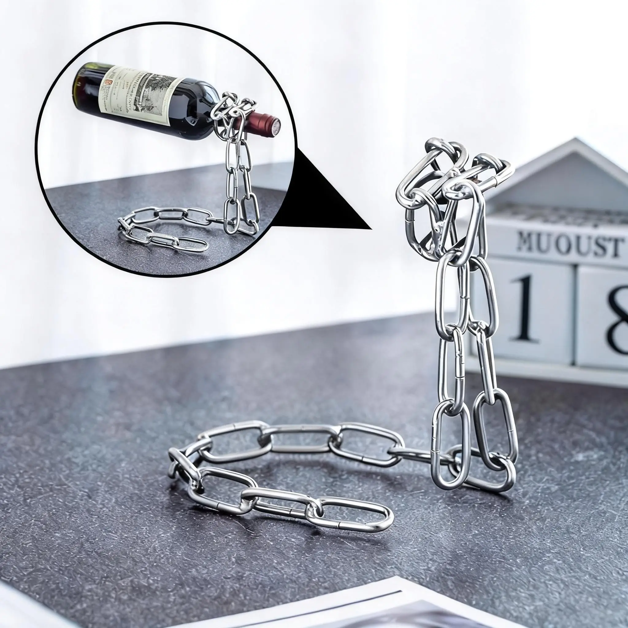 Decorative Hanging Wine Rack, Novel Wall-Mounted Bottle Display, Ideal for Home, Wine Enthusiasts, Restaurants, Bars