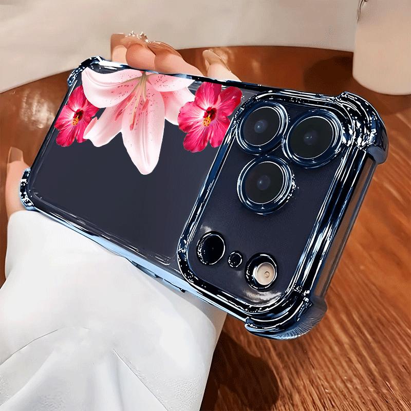 Hibiscus Bloom Case for iPhone 17 Air 16 Pro Max 15 Plus 14 13 12 11 X XS Shockproof Anti-Scratch Soft Silicone Four-corner Thickened Festive Design Hibiscus Bloom Case for iPhone 17 Air 16 Pro Max 15 Plus 14 13 12 11 X XS Shockproof Anti-Scratch Soft Silicone Four-corner Thickened Festive Design
