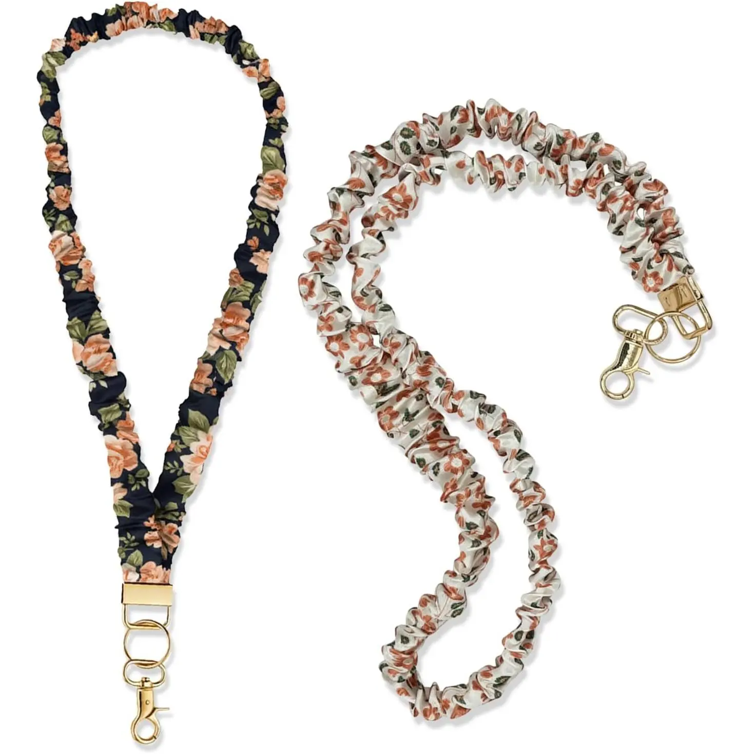 Stretchy Teacher Lanyard for ID Badges,Scrunchie Lanyards for ,Elastic  Strap for Women  Badge Holder