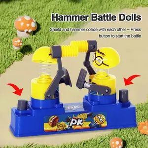 Double Player Alien Battle Game, Fun Desk Pk Toy, Press Mechanism, Spring Rebound, Reaction Speed, Hand-Eye Coordination, Ages 3+, Party Icebreaker