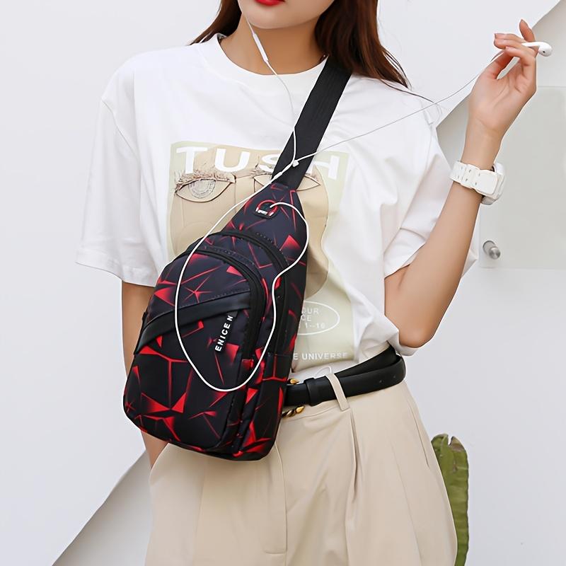Double-layer zipper large-capacity single-shoulder bag - fashionable crossbody bag - lightweight outdoor sports crossbody bag - casual couple backpack