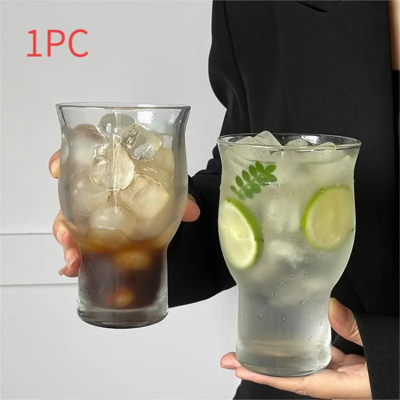 Elegant Wide Mouth Straw Glass Cup, Office Home Water Cup, Latte Coffee Cup, Beer Cup, Gift Cup, Juice Cup, Milkshake Tea Cup, Drinking Glasses, Tumblers